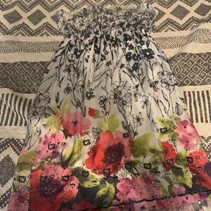Sleeveless floral  one size fits all dress